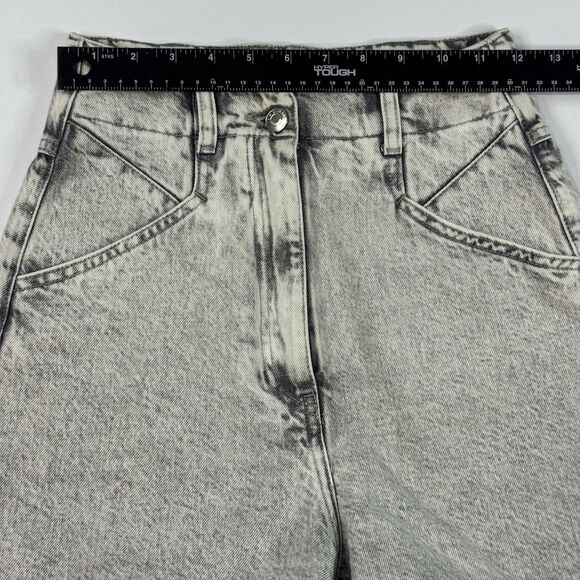 IRO Paris Womens Faded‎ Denim Shorts Dark Grey High Rise Loose Fit Size S (4) - Picture 6 of 8
